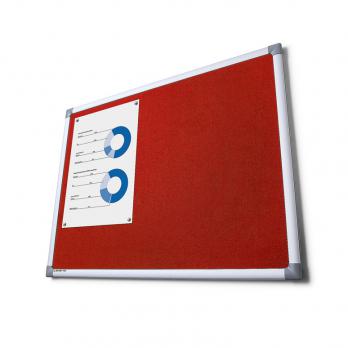 Nástenka textilná, červená, 450x600mm